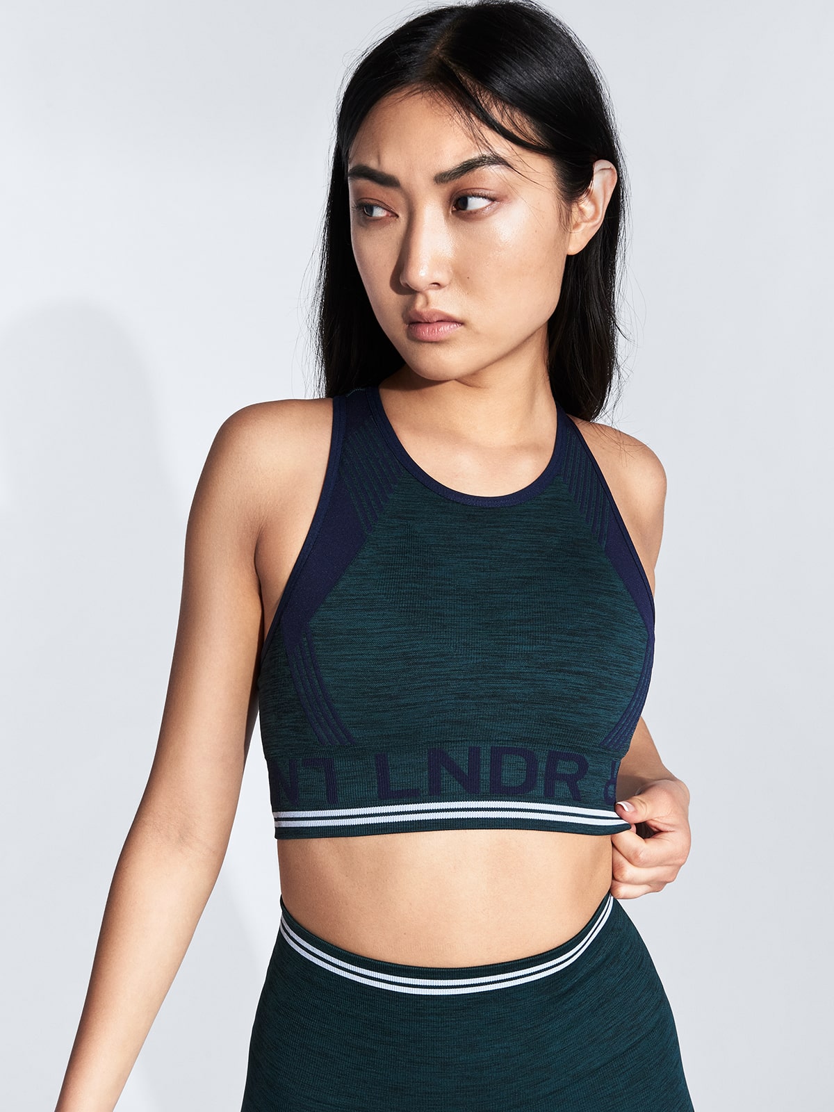 AERO DYNAMIC Sports Bra Dark Green Marl