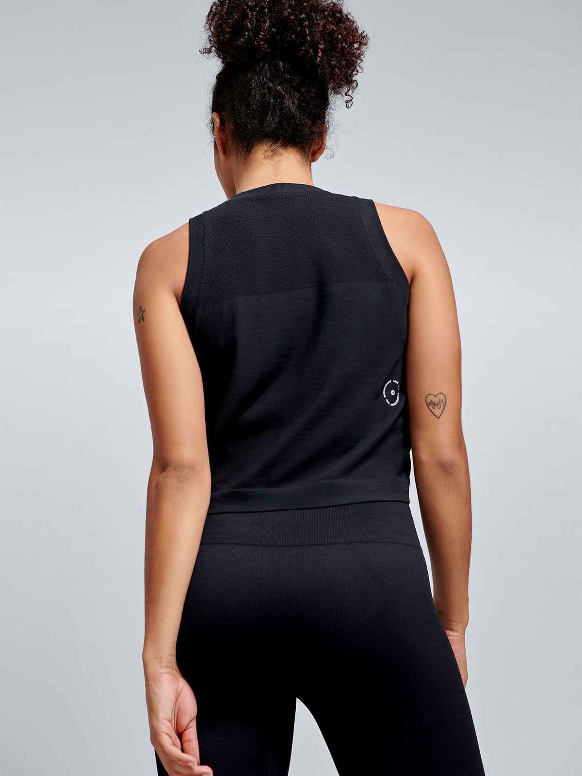 HERE TODAY Cropped Tank Black