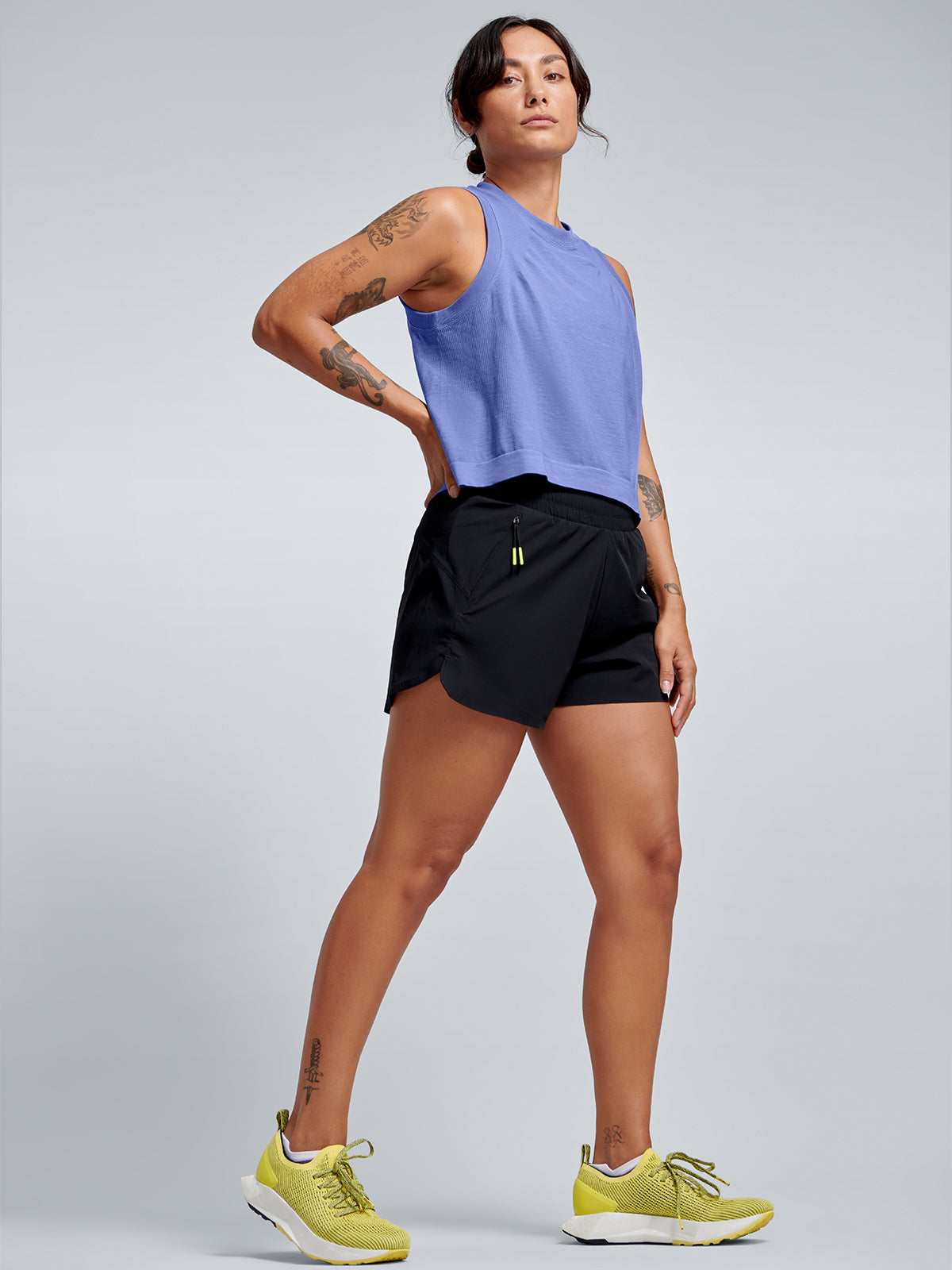 HERE TODAY Cropped Tank Blue Violet