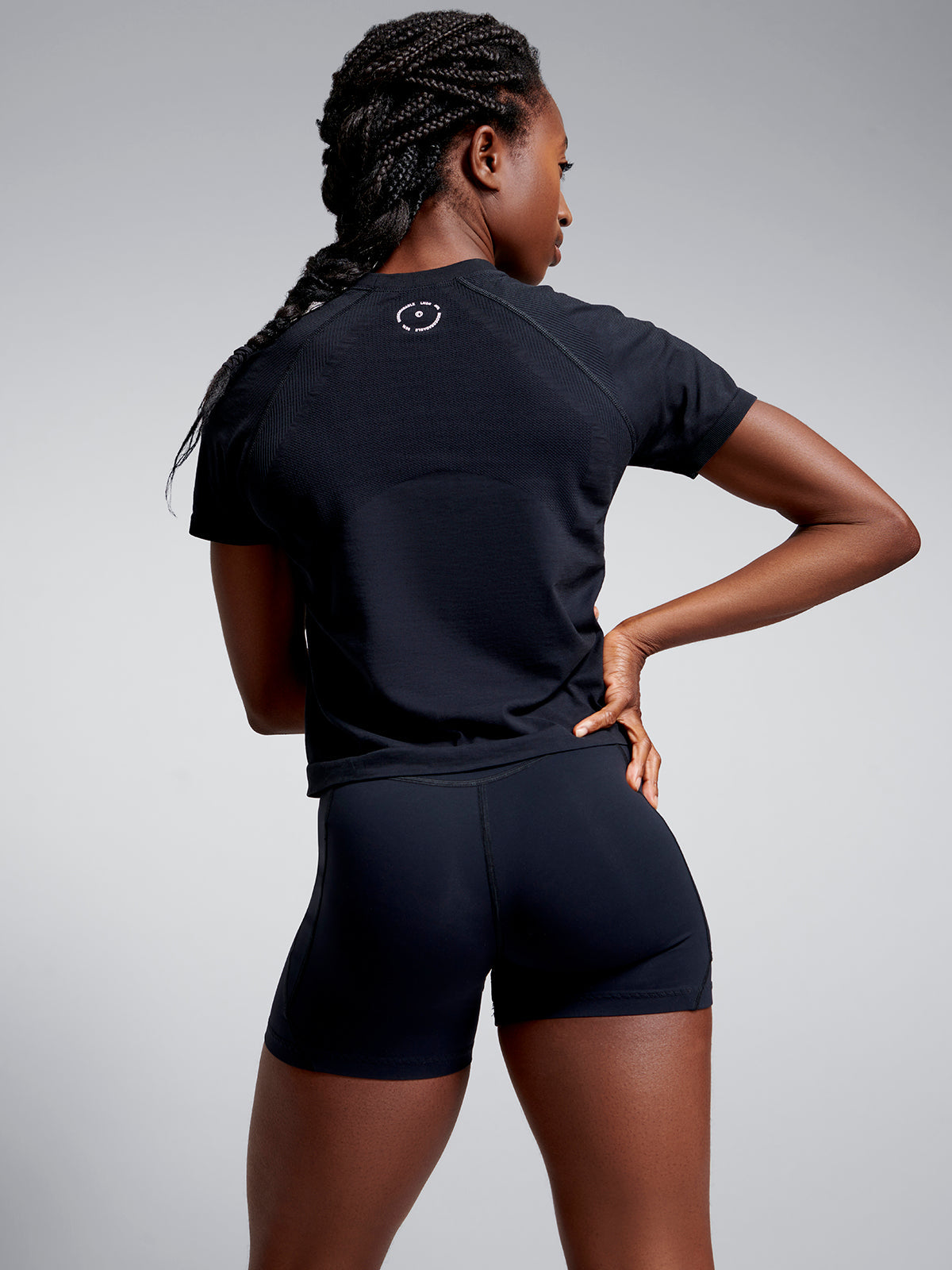 HERE TODAY Cropped Tee Black