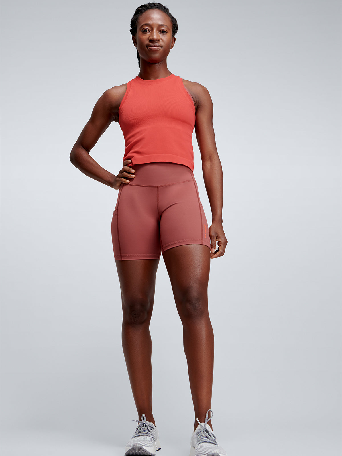 THE POWER CROP TANK Coral