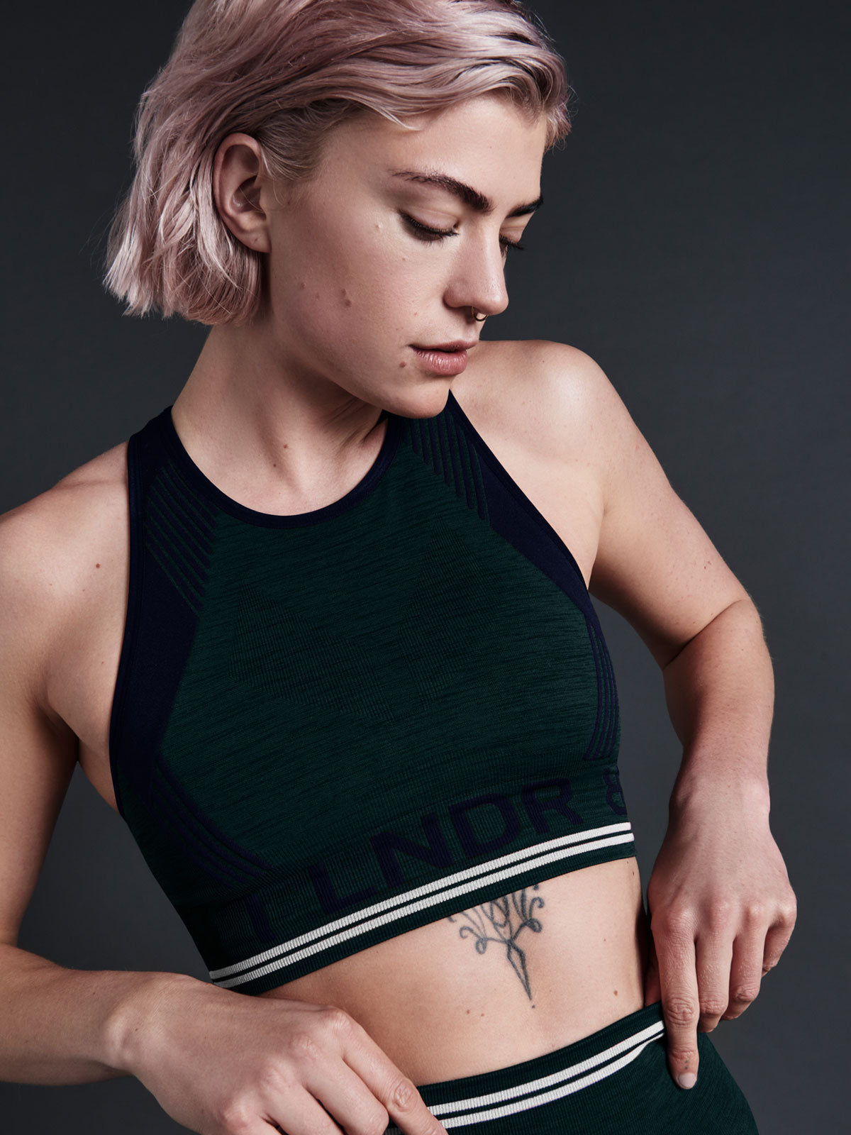 AERO DYNAMIC Sports Bra Dark Green Marl