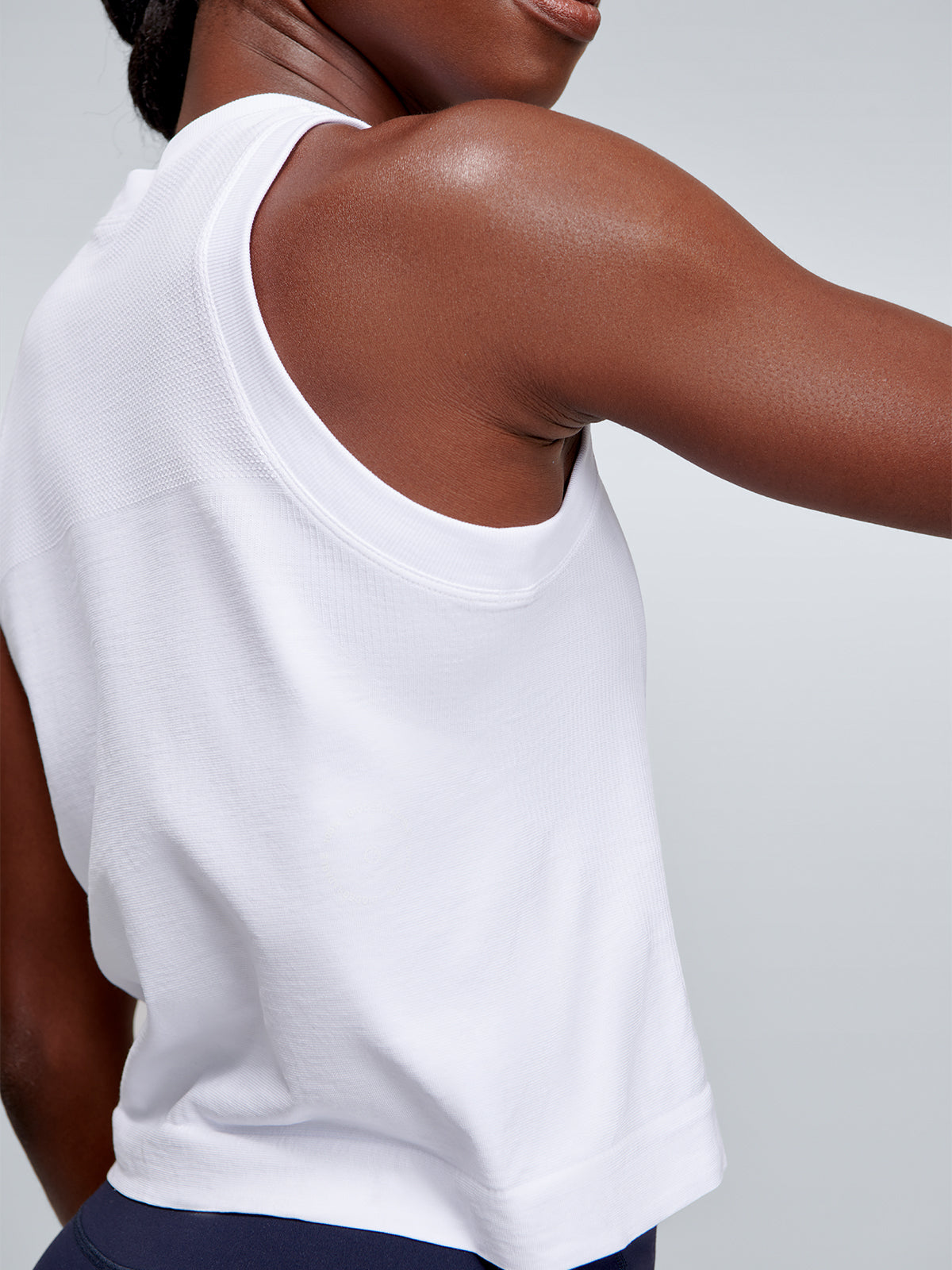HERE TODAY Cropped Tank White